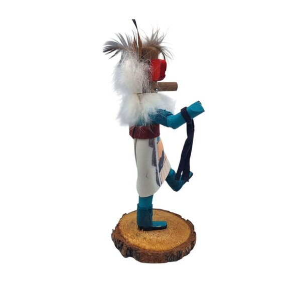 Kachina Handmade Doll Signed 7 Inch Aska AM Native American Indian Art Wooden - Picture 5 of 11